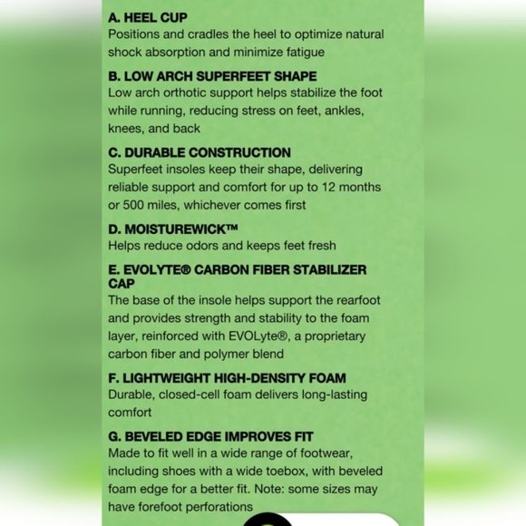 Superfeet CARBON Fit Size C - Picture 7 of 7